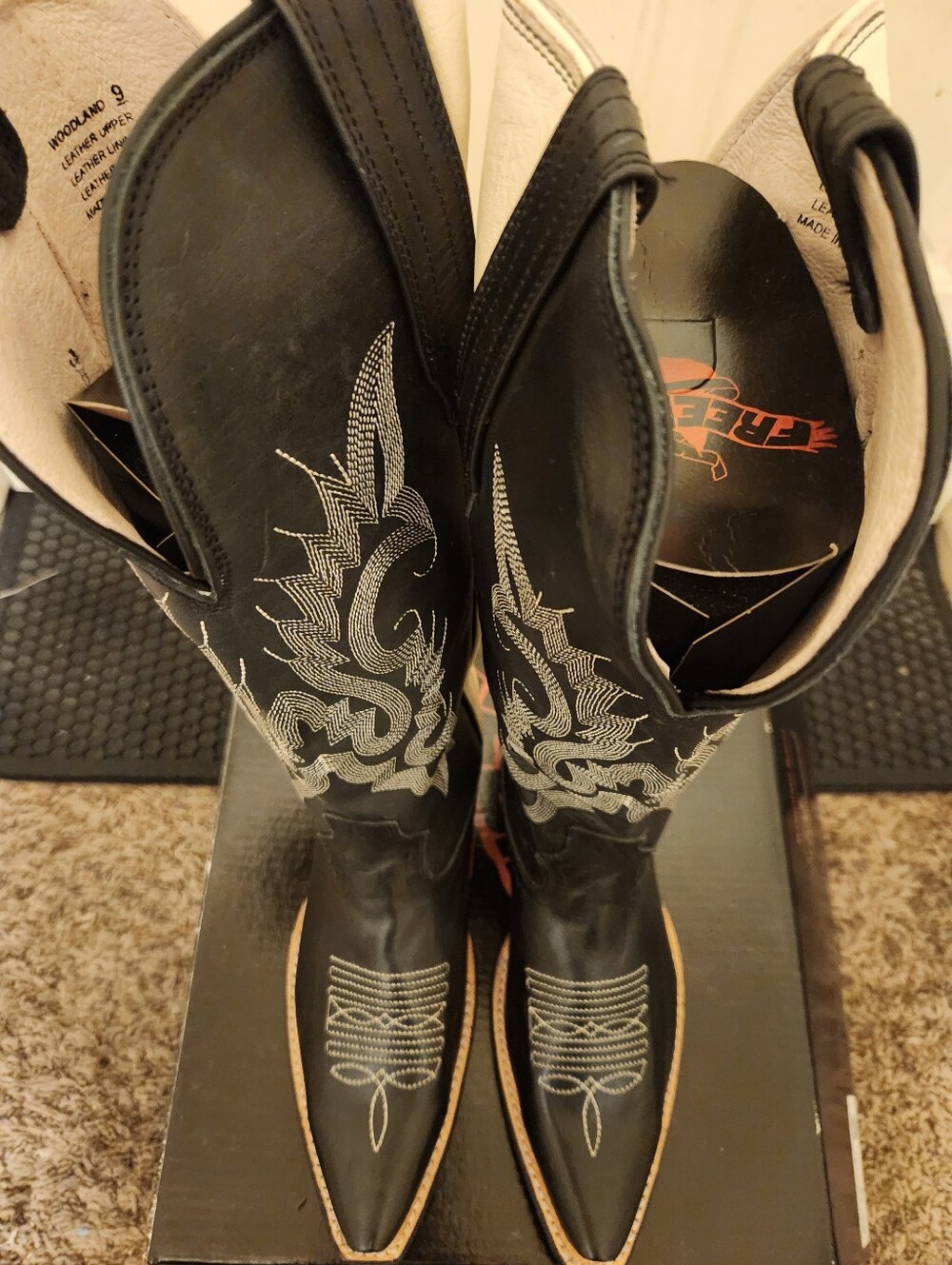 Freebird Woodland Boot Black and White Sz 9 - Picture 6 of 9